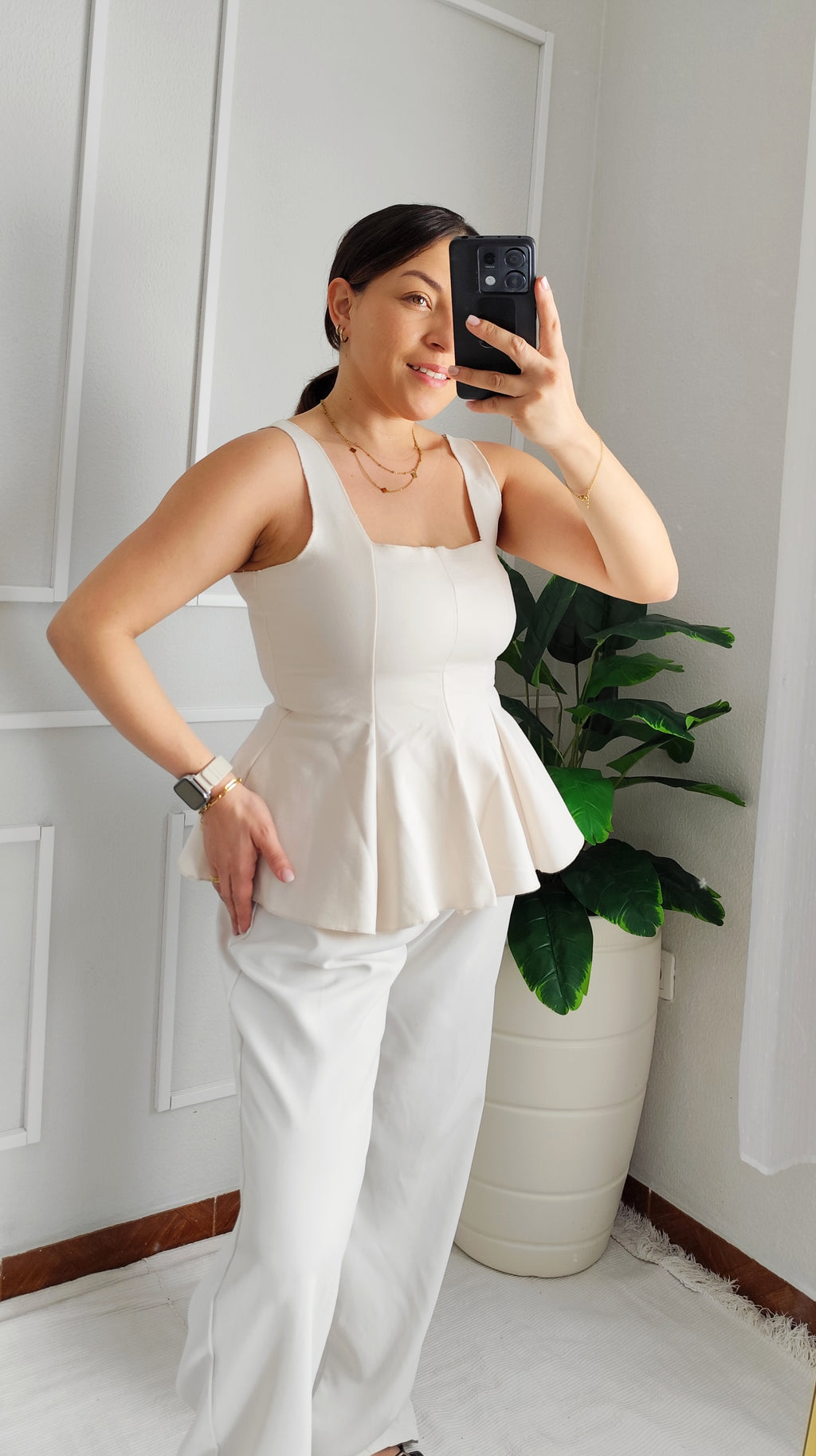 Blusa Peplum top feminino Estruturada – Elegância e Versatilidade