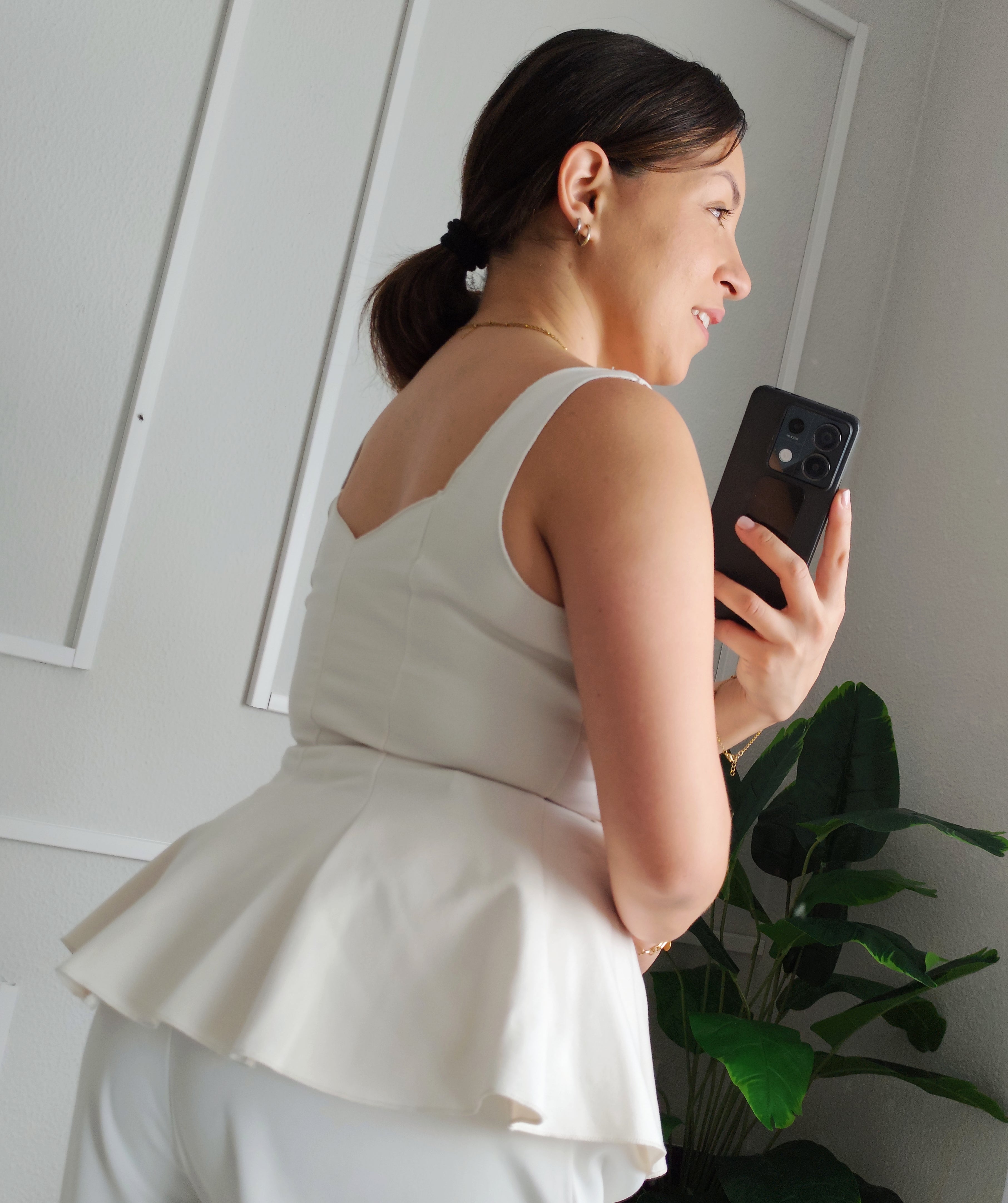 Blusa Peplum top feminino Estruturada – Elegância e Versatilidade
